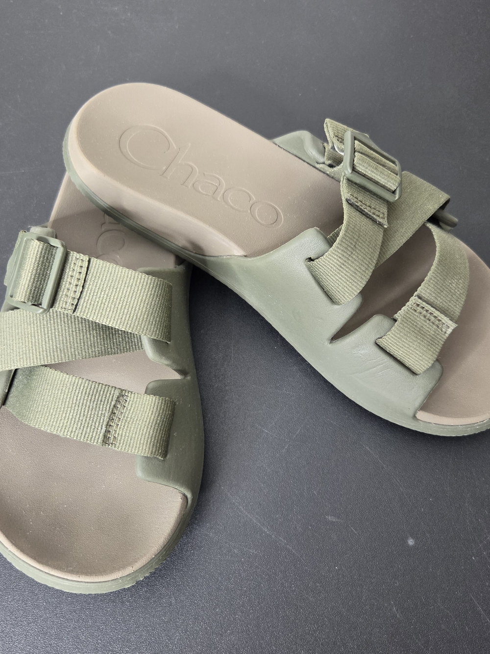 Chaco Men's Chillos Olive Green Slide Sandals